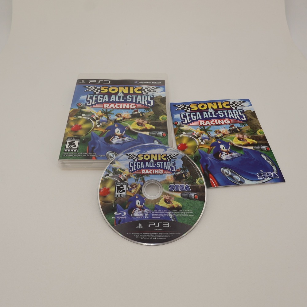Sonic & SEGA All-Stars Racing Sony PlayStation 3 PS3 Game CIB Complete Manual